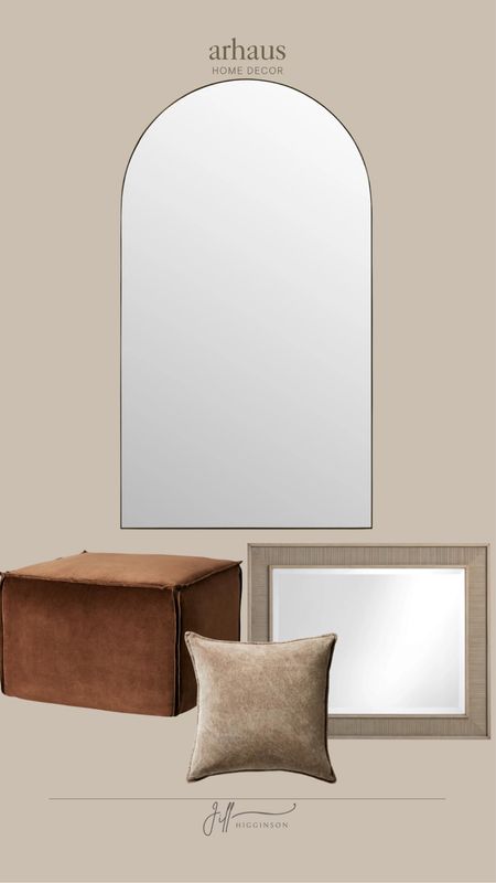 Arhaus home decor! 

Mirror, ottoman, pillow 

#LTKsalealert #LTKfindsunder100 #LTKhome