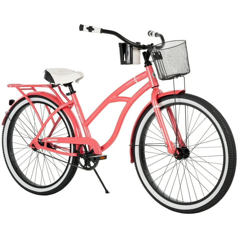 Huffy Hawthorn 26-inch Cruiser Bike for Women, Coral Pink | Walmart (US)
