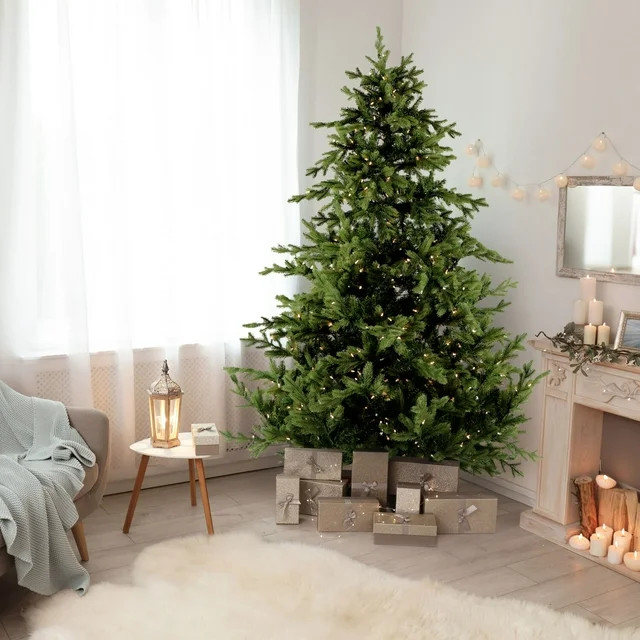 Fraser Hill Farm Prelit LED White Foxtail Pine 9-ft. Christmas Tree, FFFX090-5GR - Walmart.com | Walmart (US)