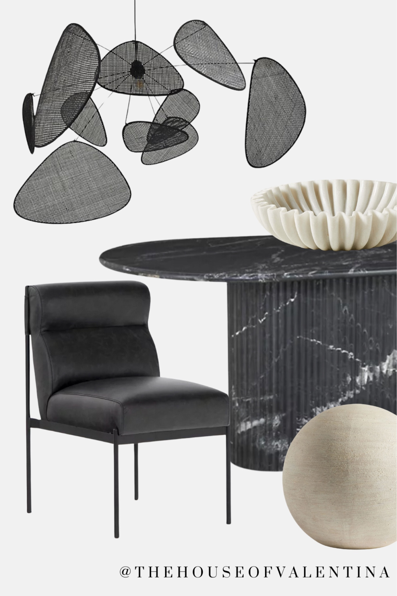 2025Trend alert! Marble dining tables, leather dining chairs, spheres, abstract lighting, ruffled marble bowls!! Omg!! BRING IT!!! 

#LTKHome #LTKSaleAlert #LTKStyleTip