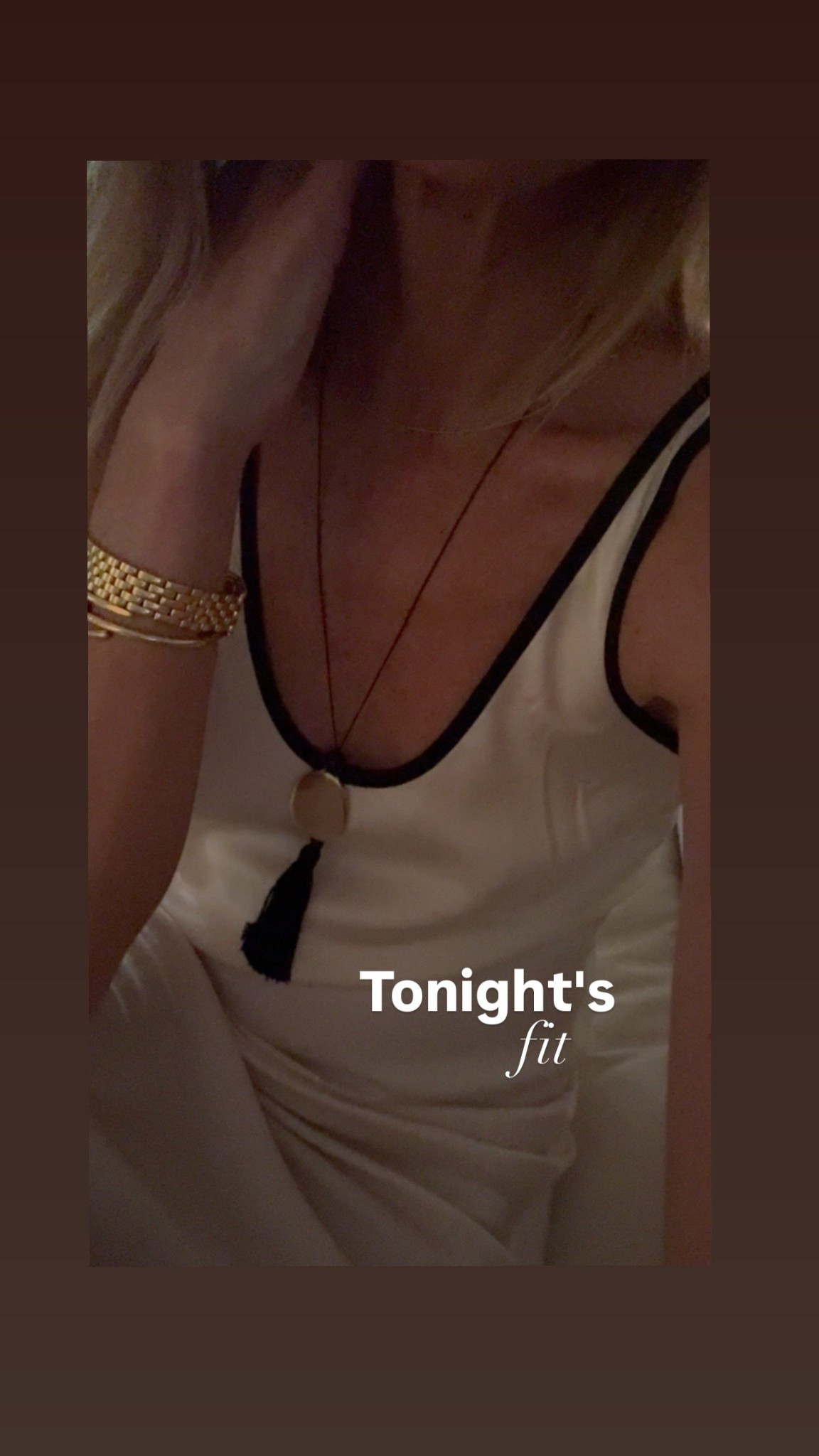 Tonight's fit @lagence slip dress & a yellow brass tassel necklace ✨🖤

#LTKootd #LTKdayinmylife #LTKSeasonal
