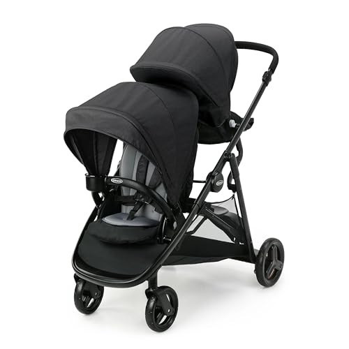 Graco Ready2Grow LX 2.0 Double Stroller Features Bench Seat and Standing Platform Options, Gotham | Amazon (US)