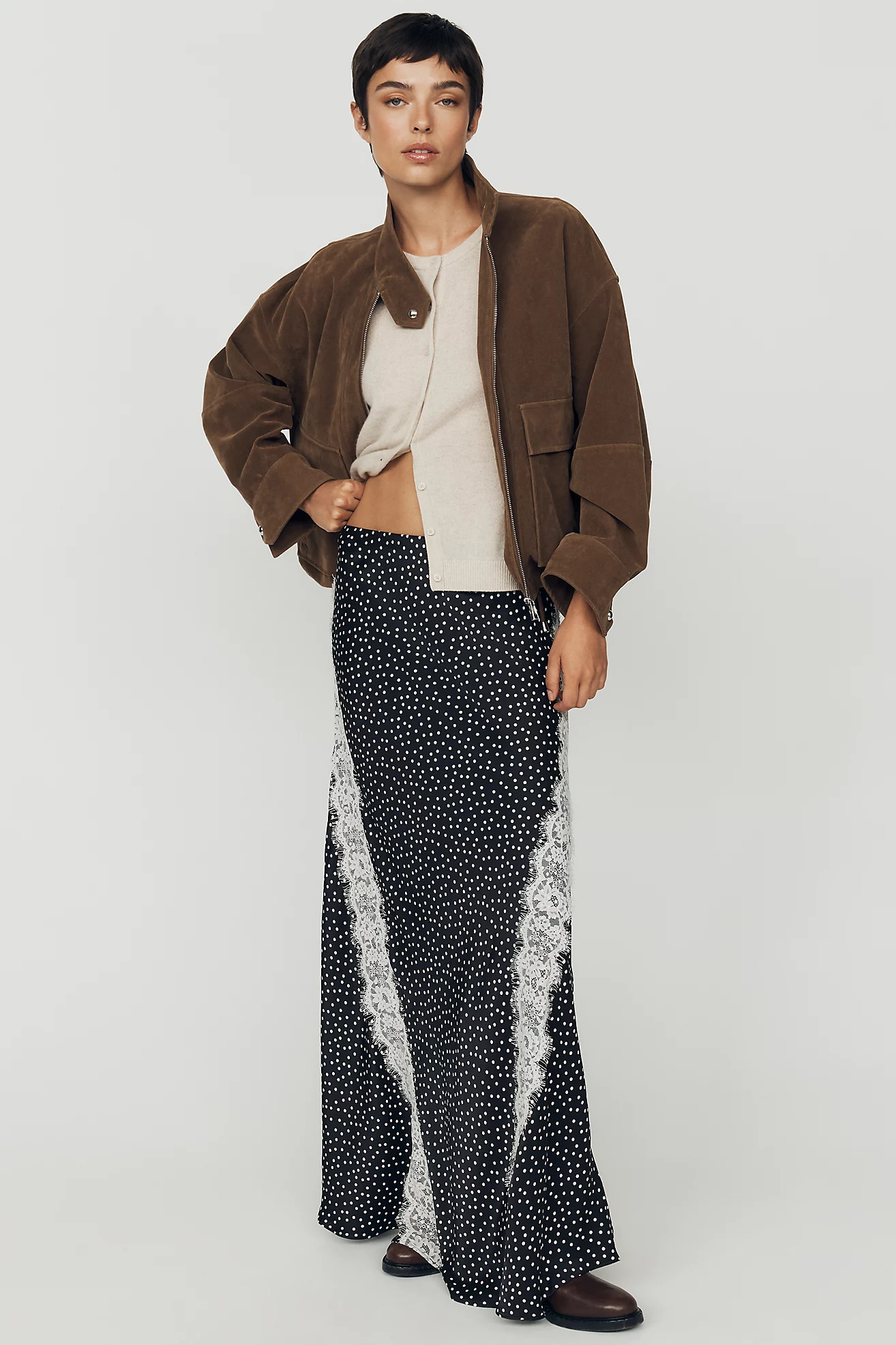 Tilda Lace-Trim Maxi Slip Skirt | Anthropologie (US)