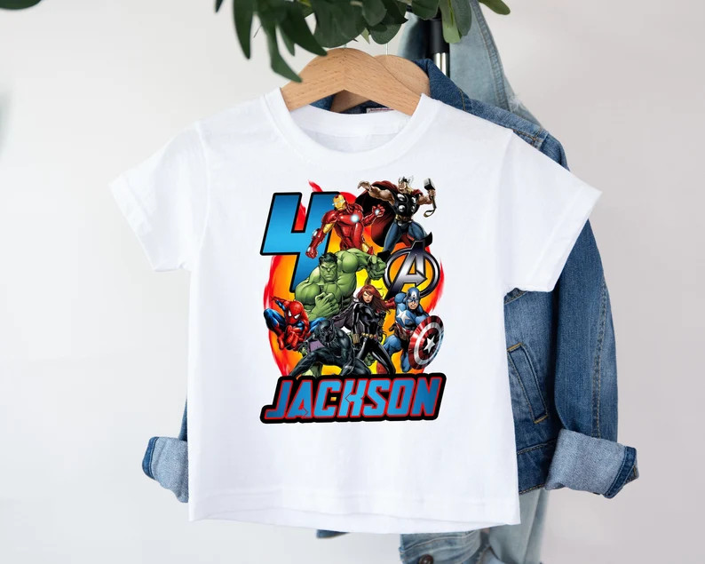 Superhero Birthday Shirt Custom Superhero Birthday Shirt - Etsy | Etsy (US)