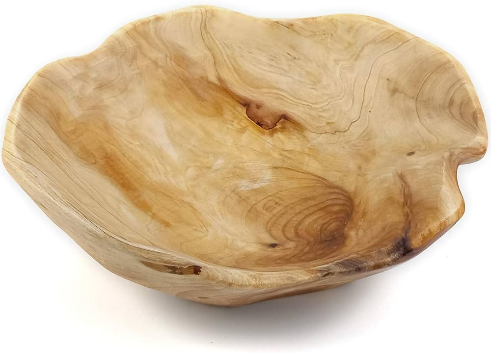 Wooden Fruit Salad Serving Bowl Hand-Carved Root Bowls Creative Living Room Real Wood Candy Bowl ... | Amazon (US)