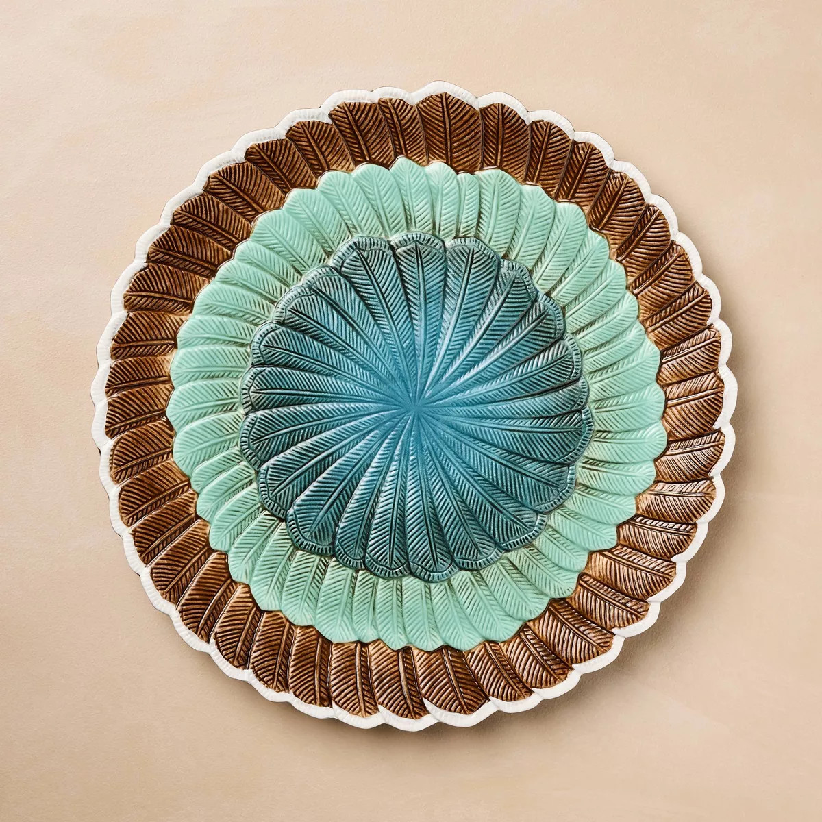 13" Feathers Stoneware Round Serving Platter - John Derian for Target | Target