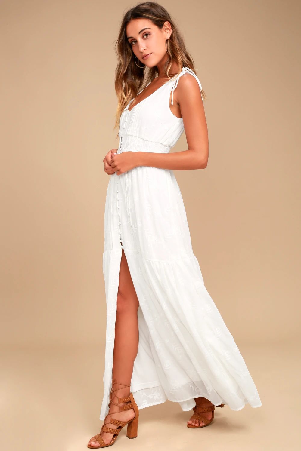 Time Well Spent White Embroidered Maxi Dress | Lulus (US)