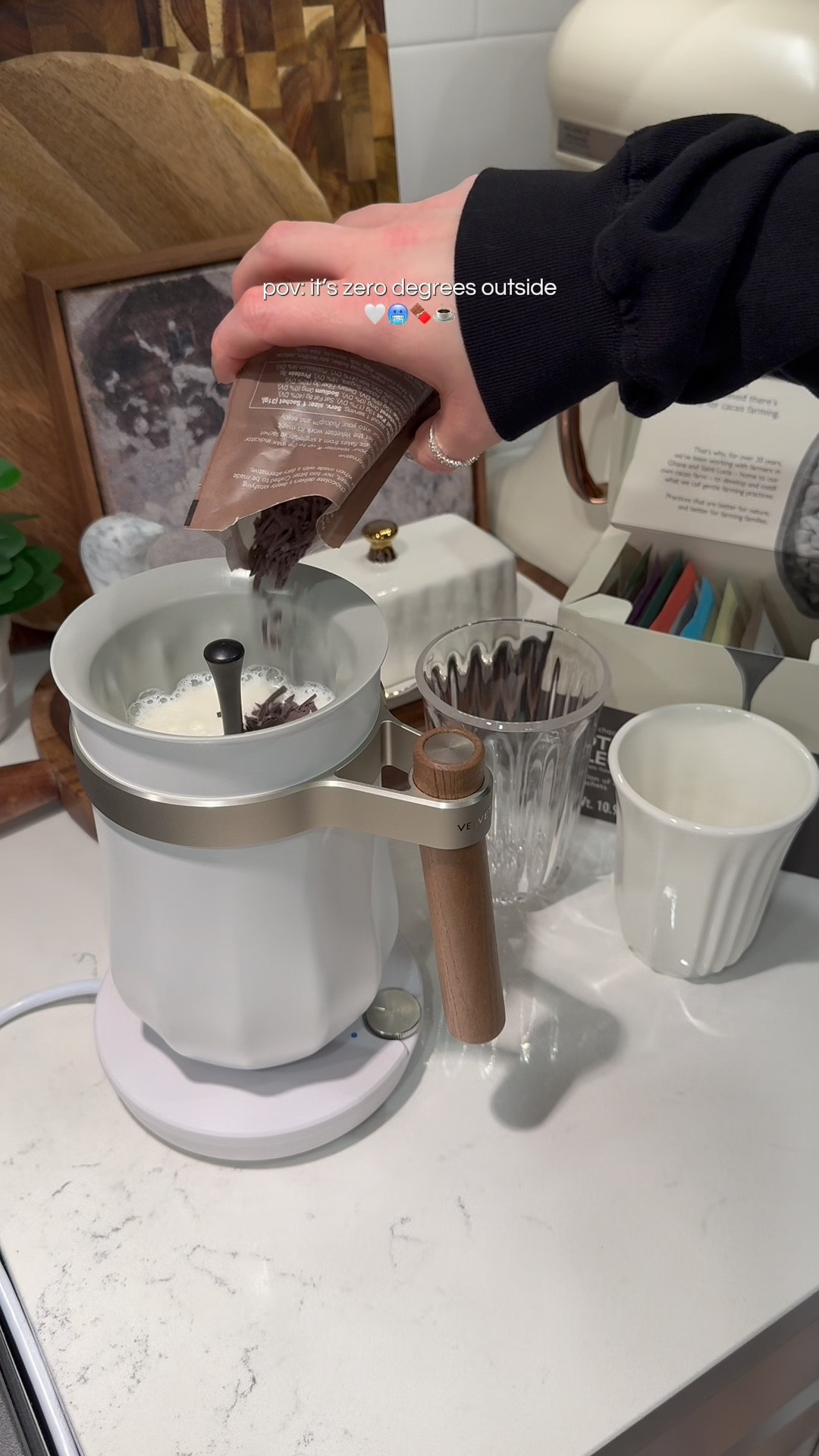 The Hotel Chocolat Velvetiser makes barista-quality, gourmet hot (and cold!!) drinking chocolate in just 2.5 minutes. It comes with a variety of different flavor sachets to try, which are made of real chocolate flakes! The tastes are truly some of the most delicious things I’ve ever had. Seriously such an experience, and one of those things that you hadn’t heard about but once you get you won’t want to be without it. Such a perfect gift for chocolate lovers, housewarming gift, realtor gift, teacher appreciation gift, wedding gift, engagement gift, birthday gift, and gift for the home chef. A perfect addition to your at home coffee bar! 

#LTKHome #LTKfoodie #LTKValentine