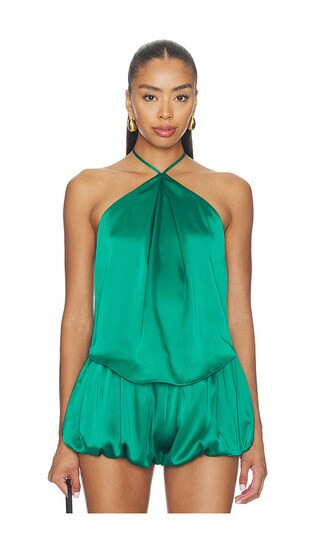 SEROYA Beckham Tank in Green. - size S | Revolve Clothing (Global)