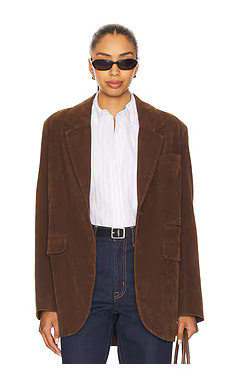 Free People x We The Free Paper Cut Faux Blazer In Brown Bear from Revolve.com | Revolve Clothing (Global)