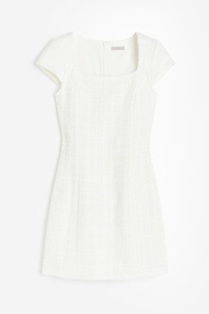 Bouclé Dress - Cream - Ladies | H&M US | H&M (US + CA)