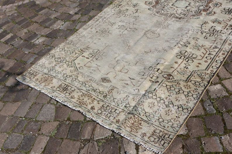 vintage turkish rug,bohemian rug,area rug,home decor rug,Free Shipping 4.4 x 9.5 ft oushak rug,vi... | Etsy (US)