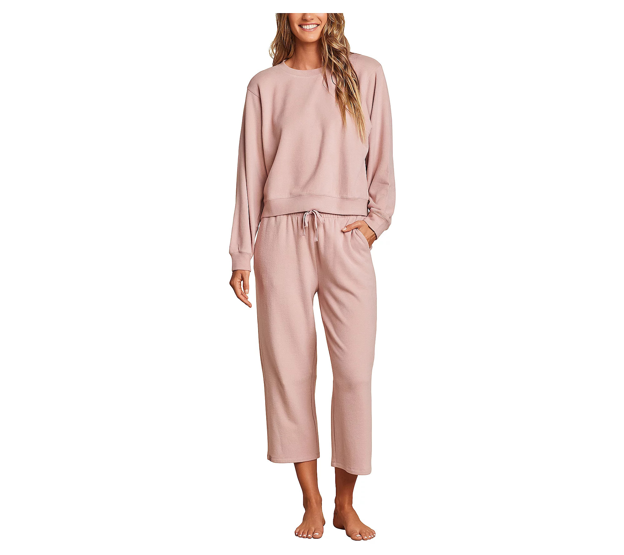 Barefoot Dreams Malibu Collection Brushed Fleec e Pullover | QVC