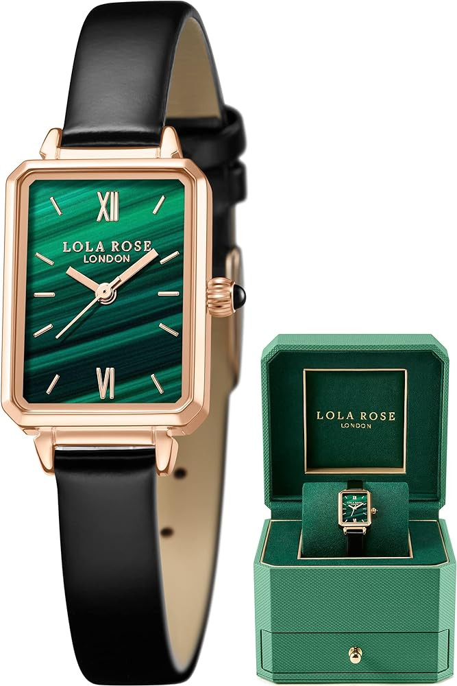 Lola Rose Dainty Women's Wrist Watch: Green Malachite Dial, Wrapped by Stylish Gift Box, Elegant ... | Amazon (US)