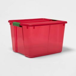 66qt Latching Storage Box Red Tint - Wondershop™ | Target