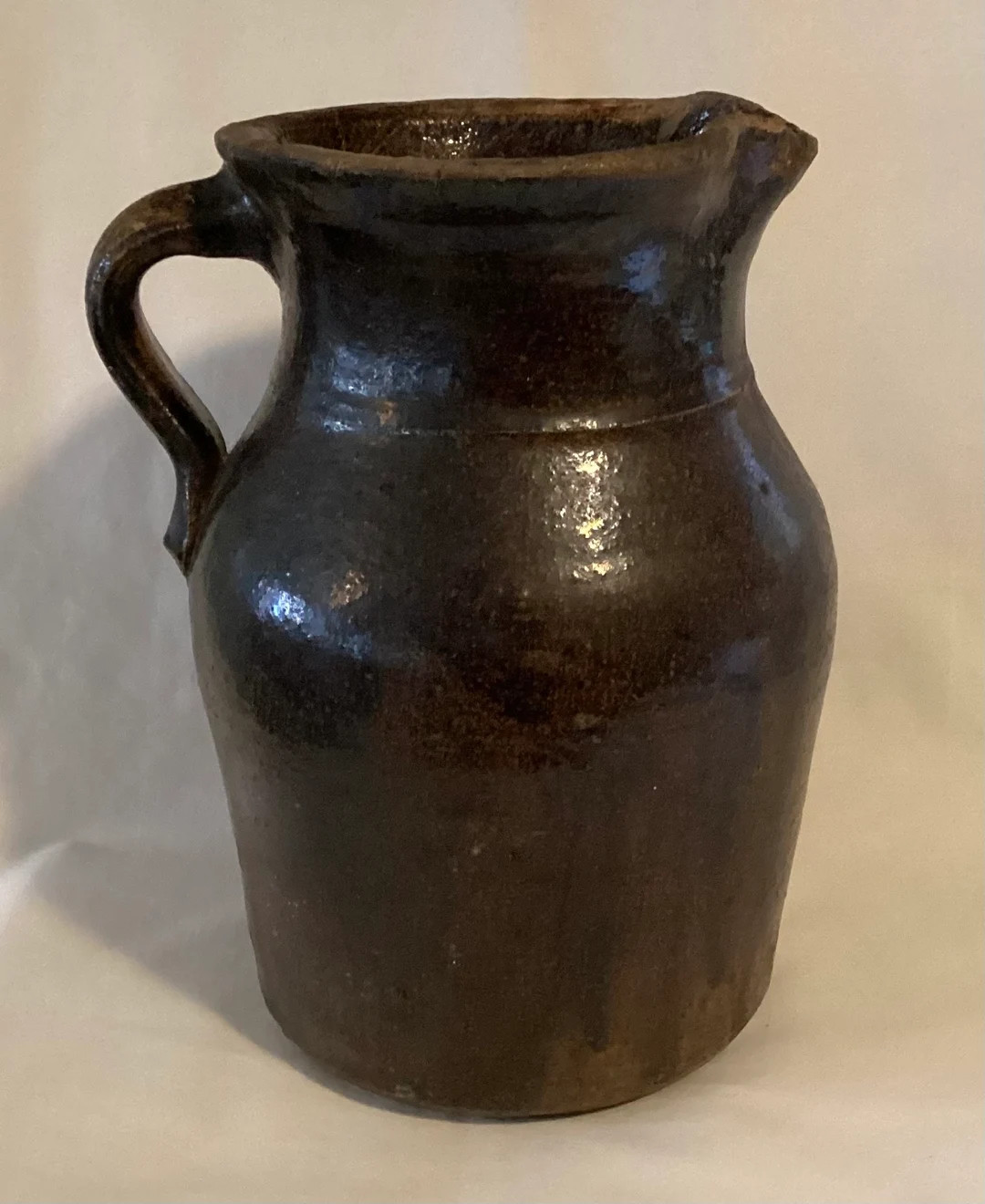 Antique Brown Glaze Stoneware Pitcher - Etsy | Etsy (US)