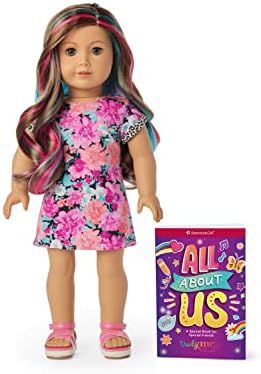 Amazon.com: American Girl Truly Me 18-Inch Doll 101 with Gray Eyes, Wavy Caramel Hair with Pink a... | Amazon (US)
