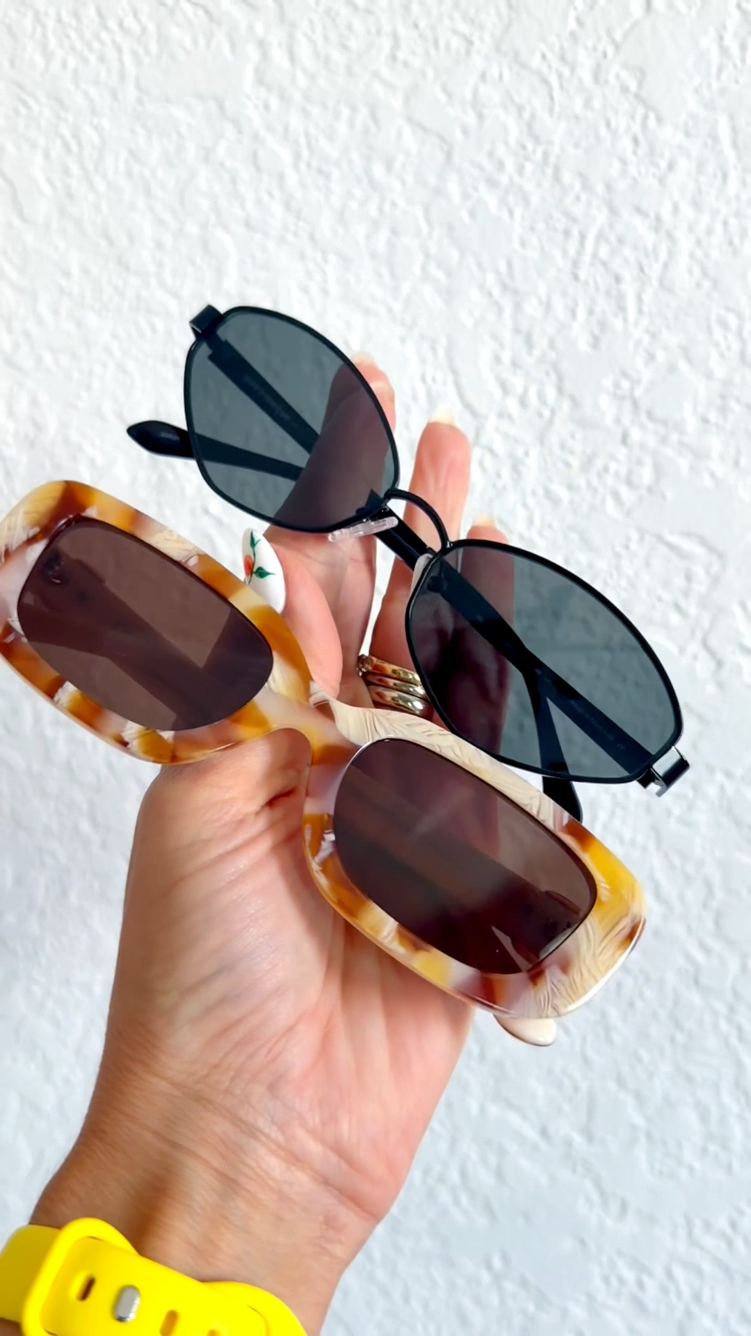 My newest sunnies 🕶️ 

I got both since they were BOGO. Both pairs are beautiful and I love how unique the black pair looks!

I’ve linked other sunglasses form this brand that I own, love, and have taken on trips with me before 🤍

Questions? Drop a comment 👇🏽

Save for your next sunglasses upgrade, find more like this in my Bestsellers and Summer Style collections, and follow me for more ✨

summer sunglasses • white sunglasses • tortoise shell sunglasses • brown sunglasses • polarized sunglasses

#LTKTravel #LTKootd #LTKSaleAlert