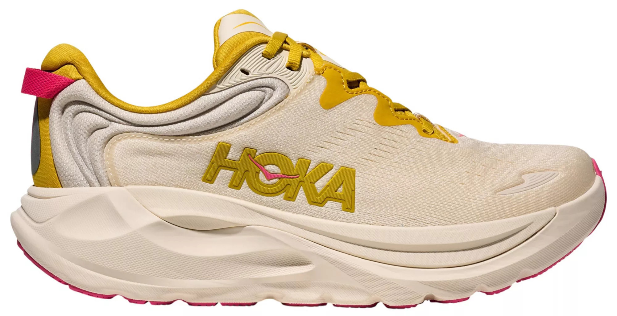 HOKA Women's Gaviota 6 Running Shoes, 9.5 W, Birch/Yellow Gold | DICK'S Sporting Goods