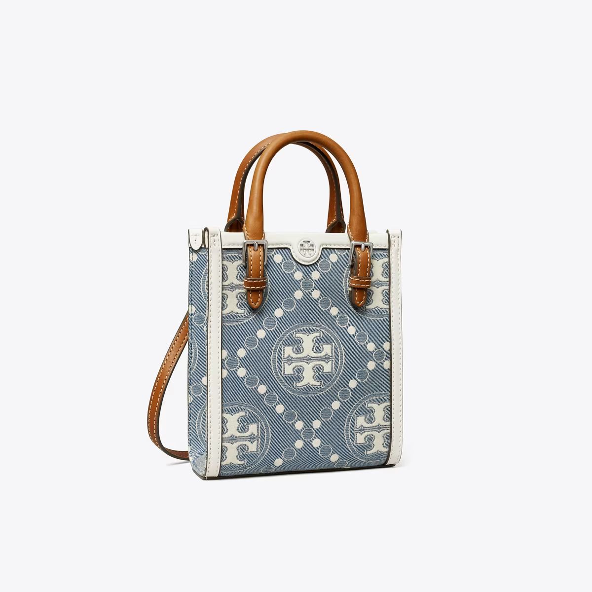 Mini T Monogram Denim Tote: Women's Designer Crossbody Bags | Tory Burch | Tory Burch (US)