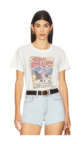 Western Archival Graphic Boxy Tee in Worn By All Cowboys Poster Sugar Swizzle | Revolve Clothing (Global)