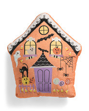 17x18 Spooky House Shaped Pillow | TJ Maxx