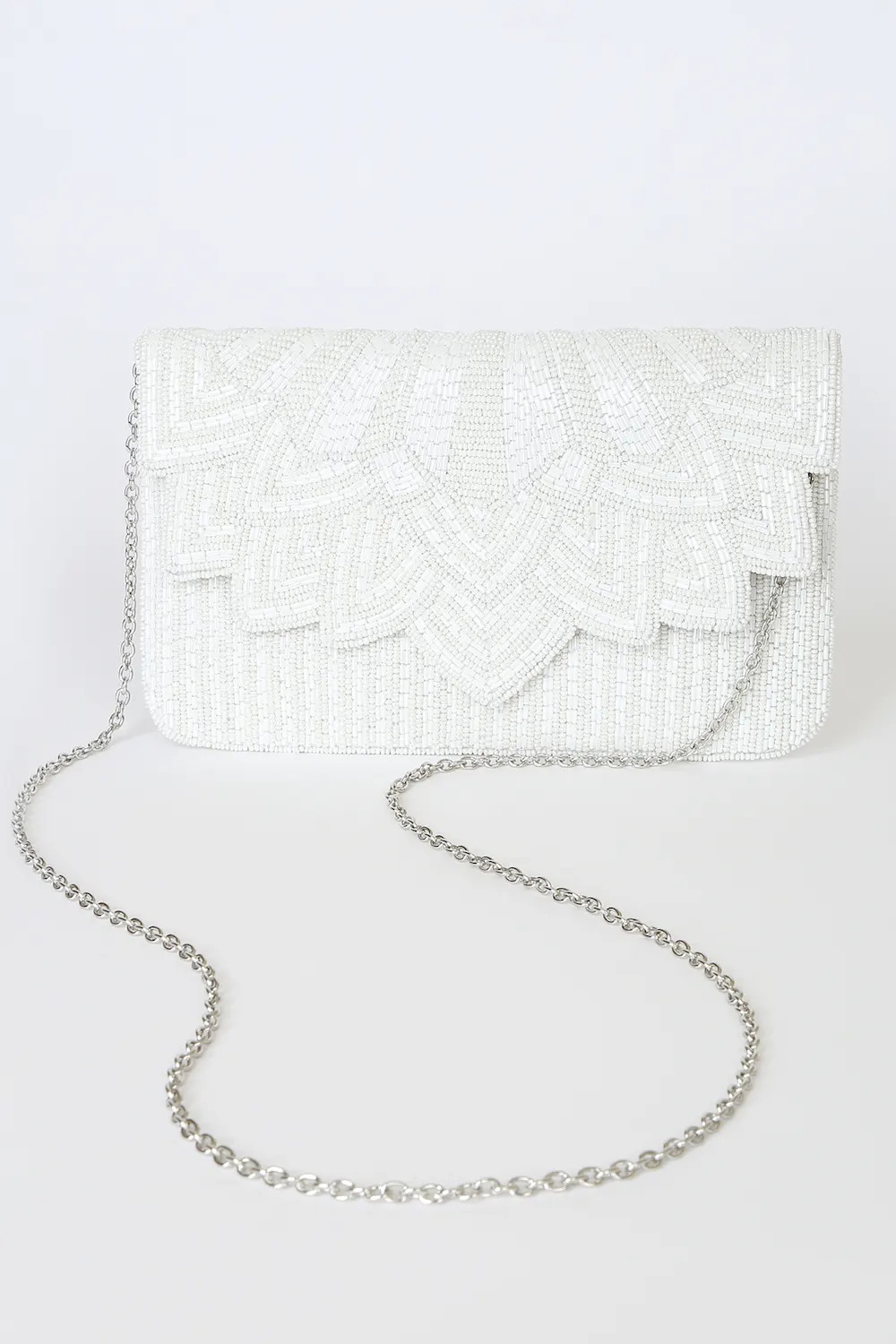 Flapper's Dream White Beaded Lotus Clutch | Lulus (US)