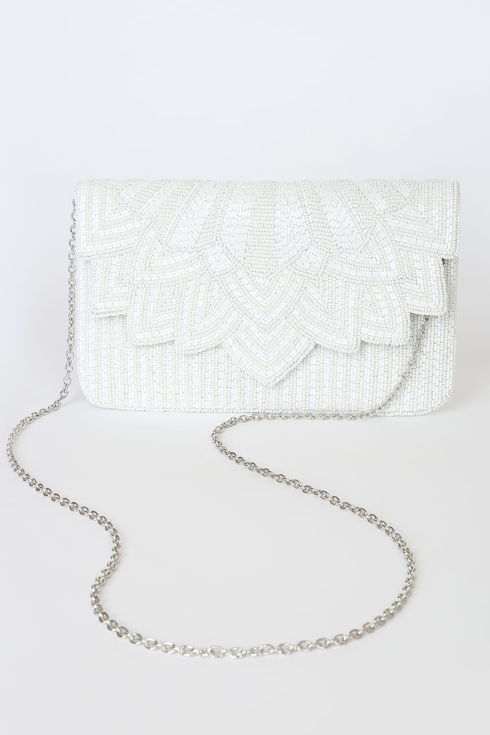 Flapper's Dream White Beaded Lotus Clutch | Lulus (US)