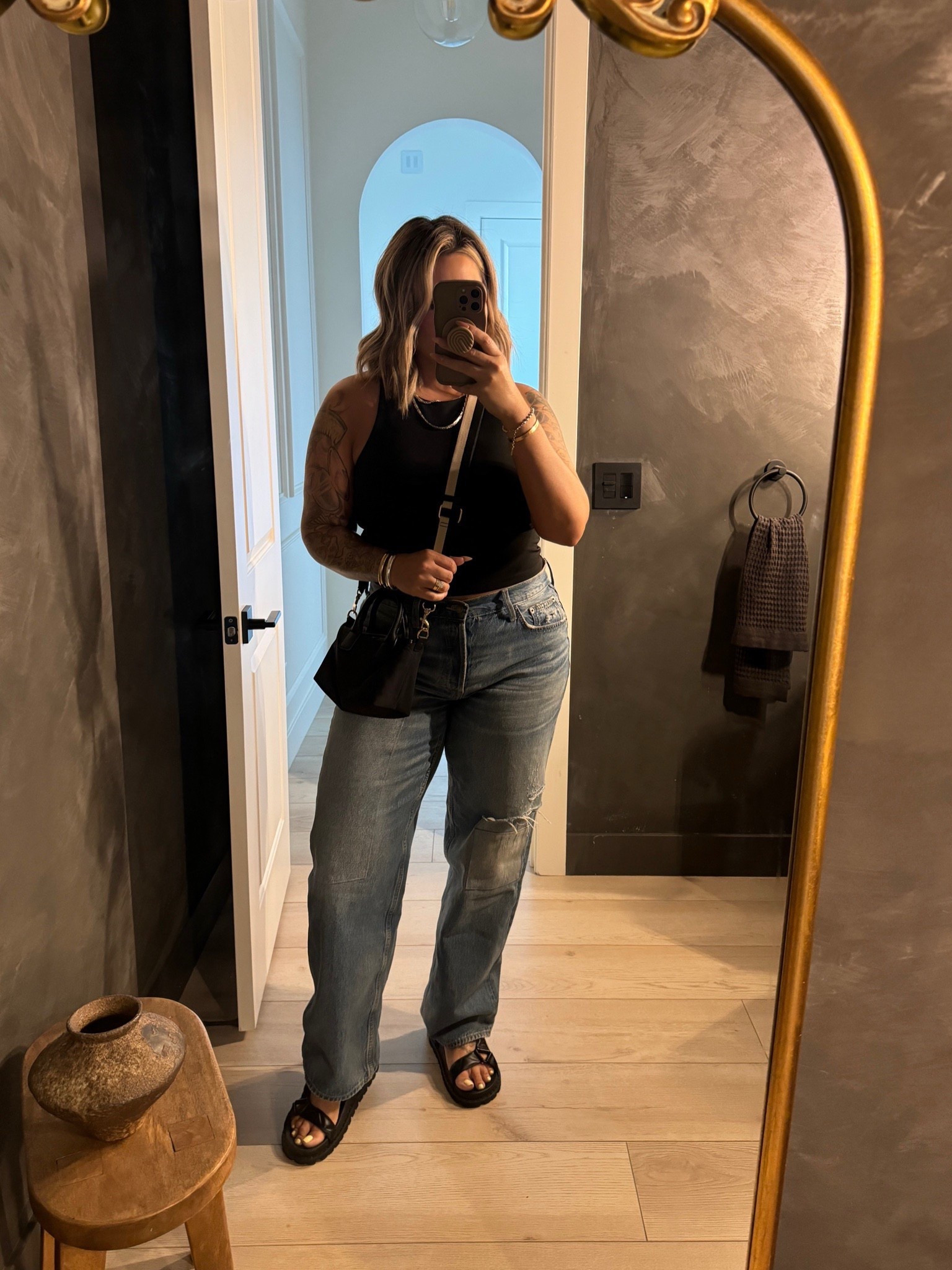 Tank is old from express linked similar from same compression line no bra needed just using my cakes also linked 

Jeans size 12 been wearing on repeat lately 

Also linked the perfume and lotion combo I have been LOVING together sooooo good ! 

Also linked lashes I’m wearing today. 
Lip gloss shade Madeline

Use code shayna10 on Miranda Frye to save on the Cleo cuffs 

Follow my shop @shaynaslife on the @shop.LTK app to shop this post and get my exclusive app-only content!

#liketkit 
@shop.ltk
https://liketk.it/5bnMT

#LTKFindsUnder50 #LTKStyleTip #LTKSaleAlert