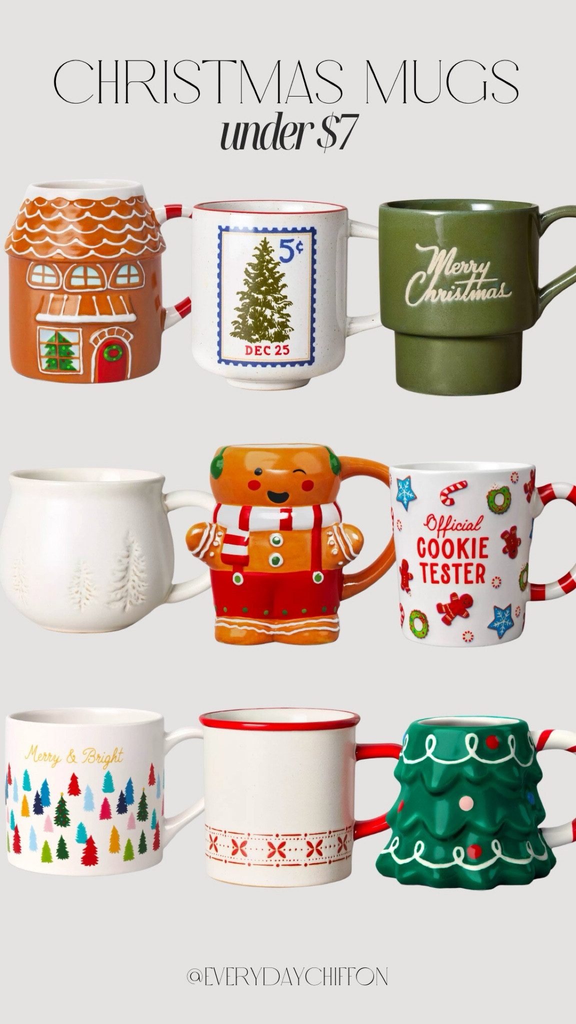 Adorable Christmas mugs under $7! Holiday mugs, coffee mugs 

Target finds 
Holiday decor 
Christmas decor 
Stocking stuffers
Gifts under $10

#LTKHome #LTKGiftGuide #LTKHoliday