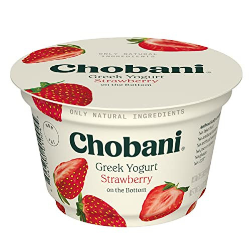 Chobani® Non-Fat Greek Yogurt Strawberry on the Bottom 5.3oz | Amazon (US)