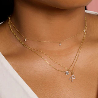 Three Diamond Choker Necklace | Stone & Strand