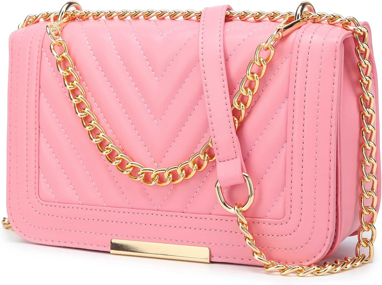 lola mae Crossbody Bags for Women Fashion Quilted Shoulder purse with Convertible Chain Strap Cla... | Amazon (US)