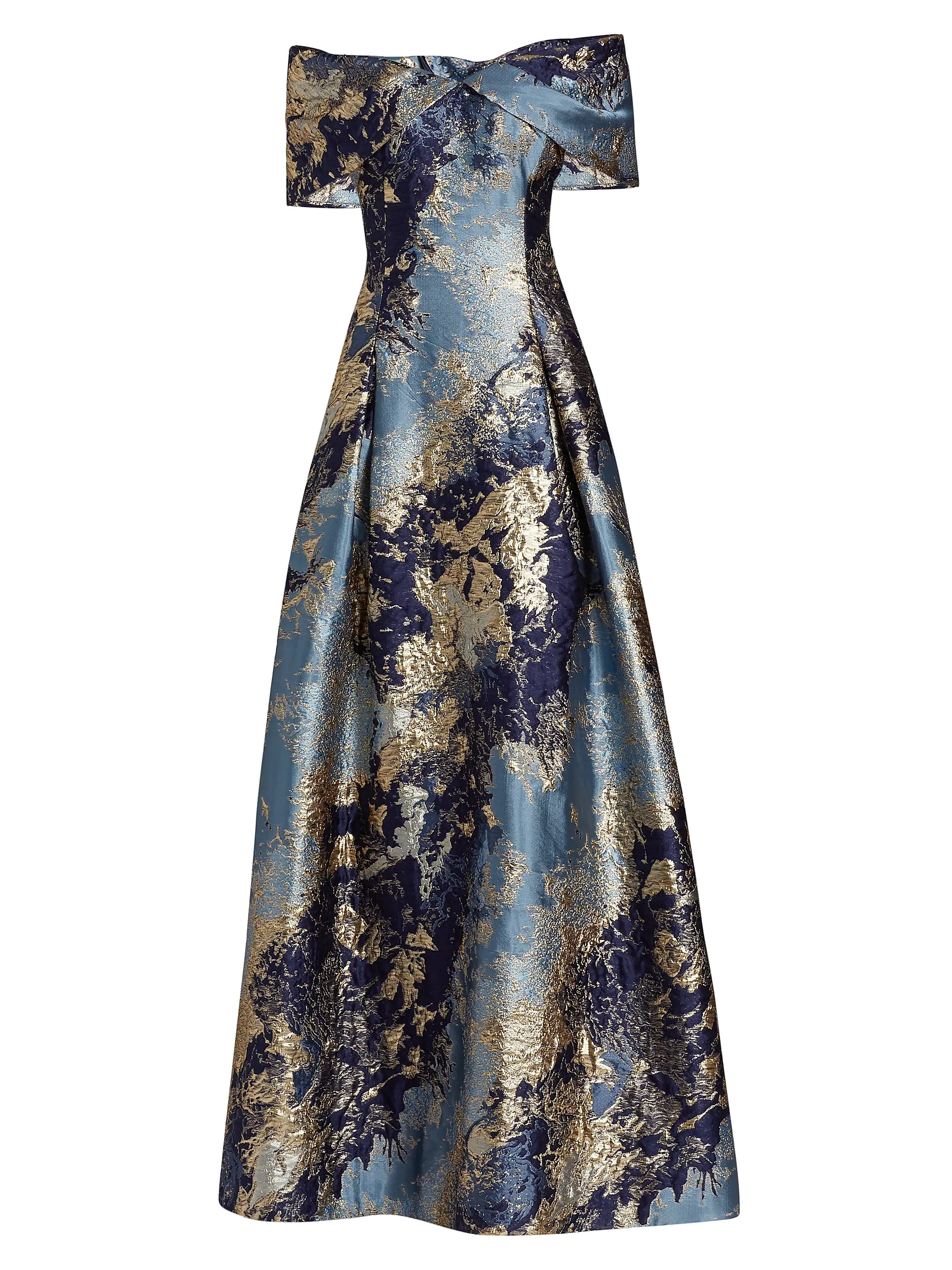 Metallic Floral Jacquard Gown | Saks Fifth Avenue