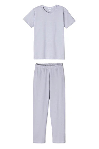 Pima Short-Long Weekend Set in Classic Navy | LAKE Pajamas