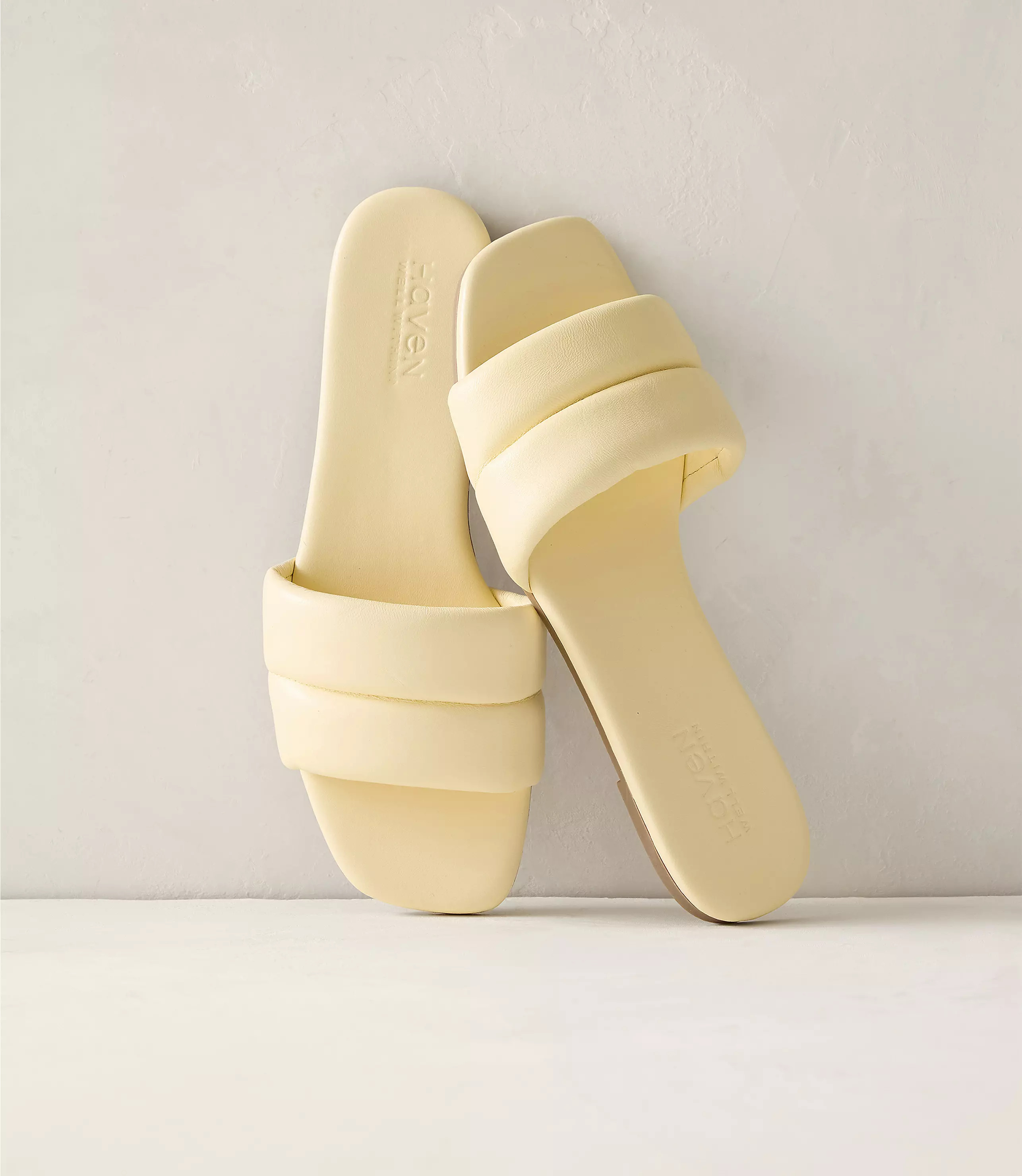 Haven Well Within Quilted Leather Slides | LOFT
