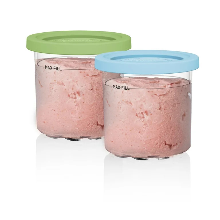 Ninja CREAMi Pints and Lids - 2 Pack, Compatible with NC300 Series Ninja Creami Ice Cream Maker, ... | Walmart (US)