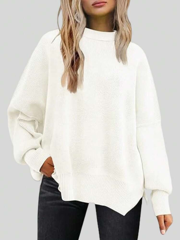 Drop shoulder sweater  | SHEIN