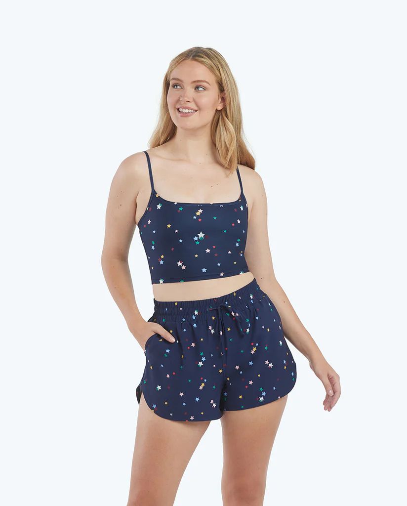 The On-The-Go Shorts - Small Scatter Stars in Deep Sea | SummerSalt