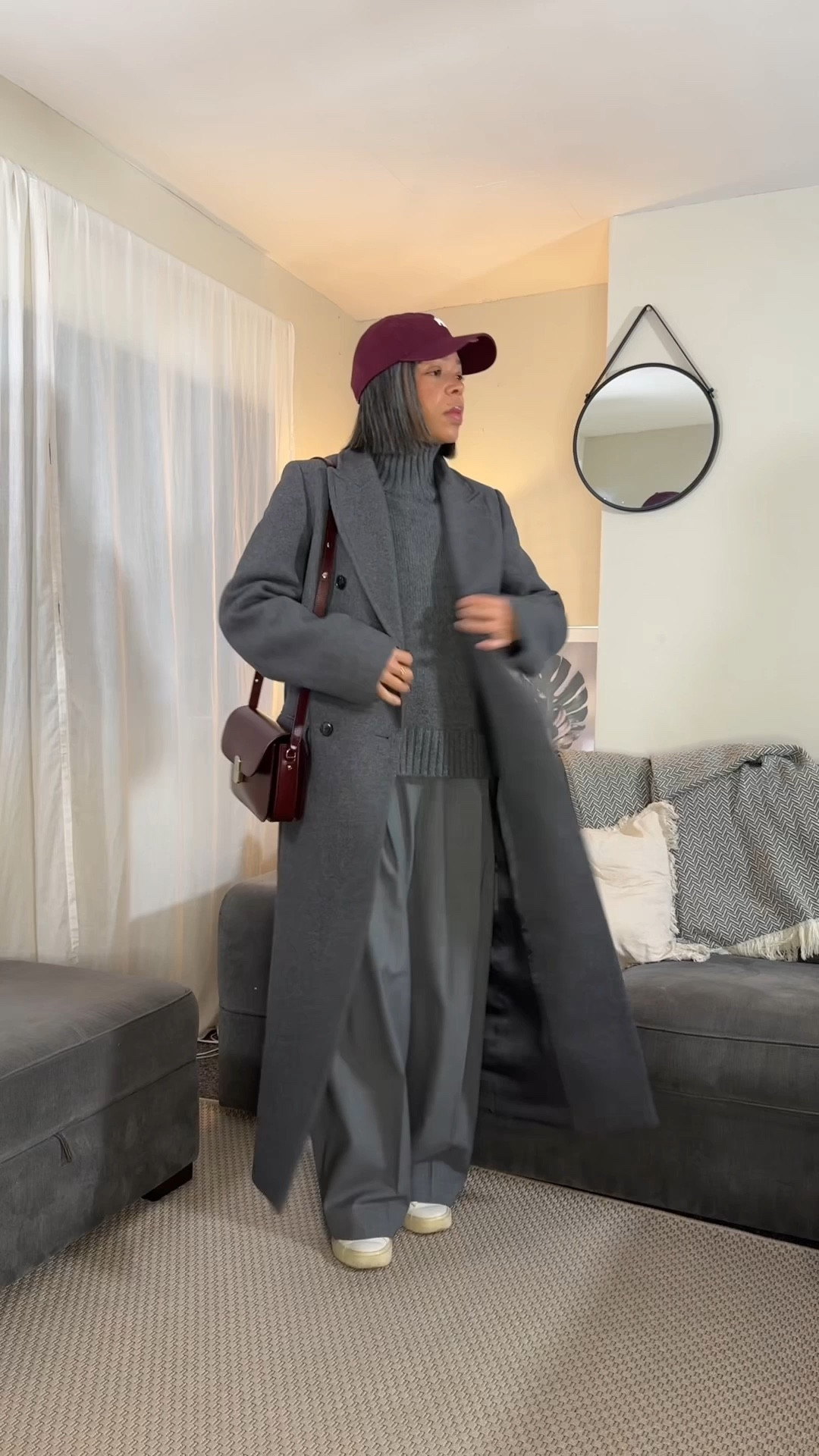 Tonal wit hints of burgundy 

#LTKstyletip #LTKworkwear #LTKwinter