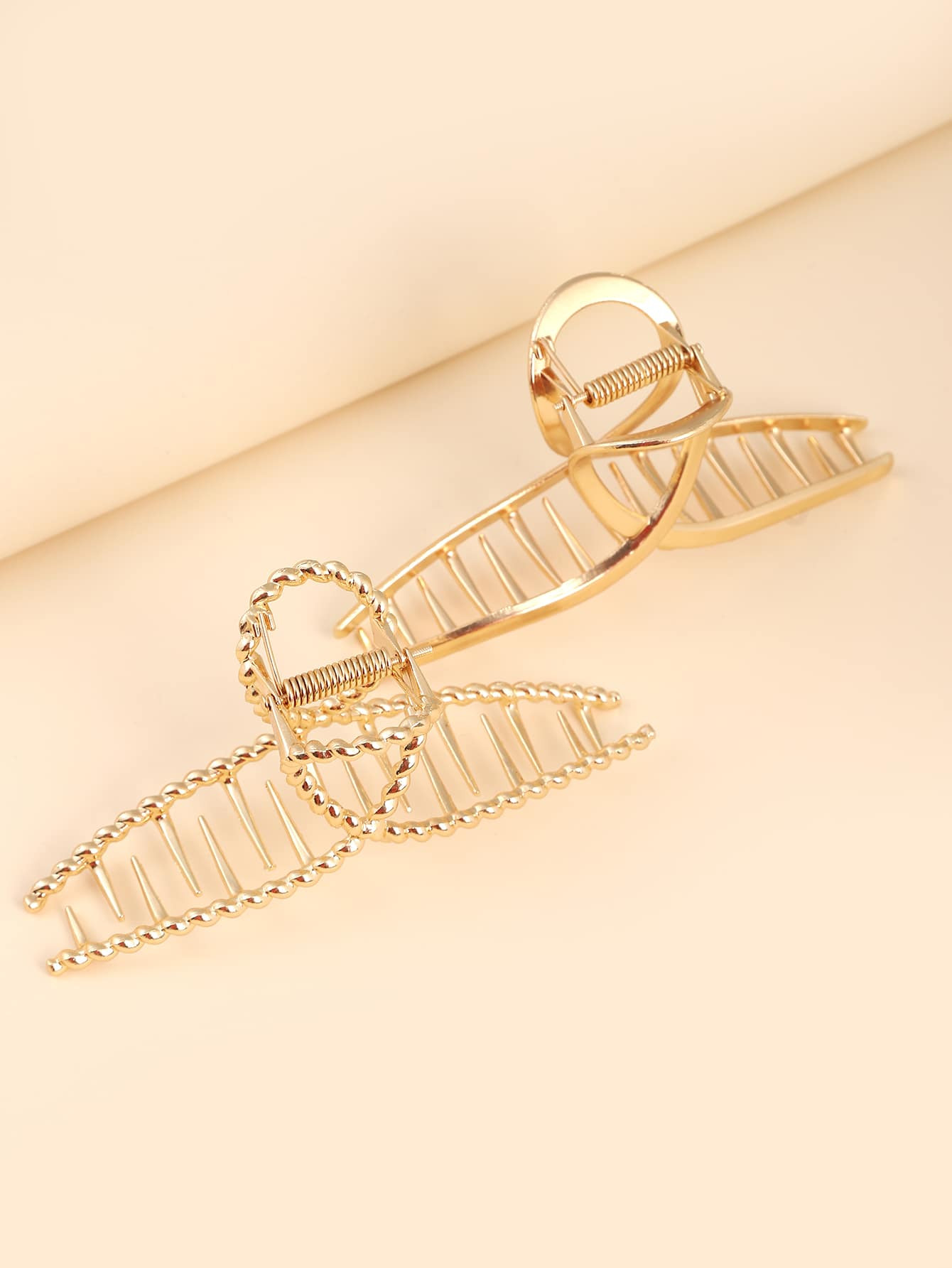 2pcs Solid Hair Claw | SHEIN