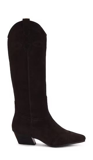 Dollie Boot in Brown Suede | Revolve Clothing (Global)