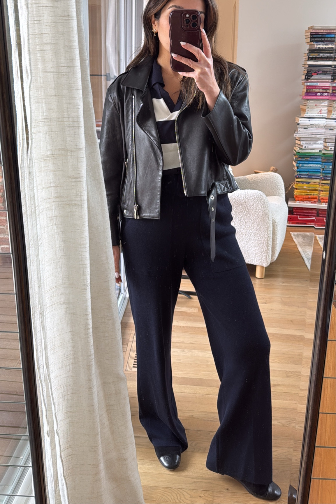 Perfect knit pants from Sezane with polo hm top