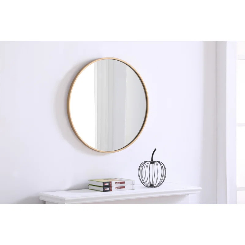 Sabine Metal Round Wall Mirror | Wayfair North America