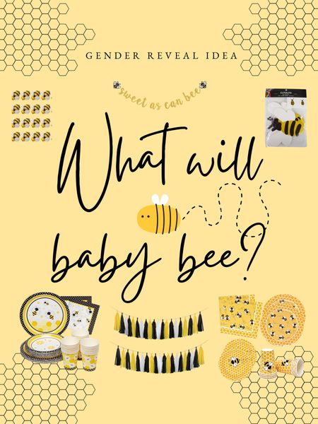 Gender reveal party idea decorations: what will baby bee? Bee gender reveal theme 

#LTKbaby #LTKbump #LTKfamily