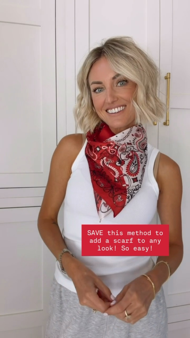 Here’s one way to tie a scarf around your neck, and this is actually a game day scarf that Target has! It comes in several other team colors!

Loverly Grey, scarf styling, college game day, game day outfit inspo, red and black scarf, Georgia game day

#LTKSeasonal