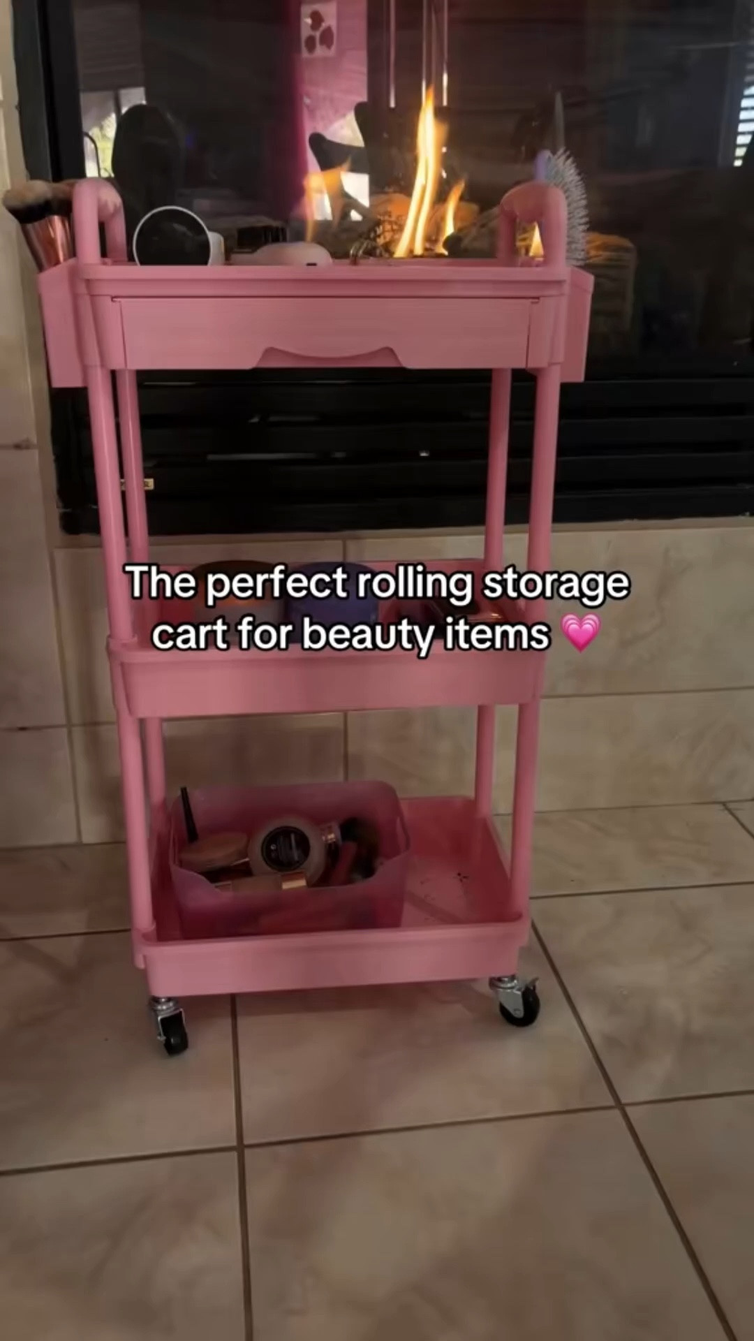 Pink rolling storage cart perfect for beauty products/ items is on a great deal as part of the Amazon spring deals right now 💗

#LTKmomlife #LTKSaleAlert #LTKHome