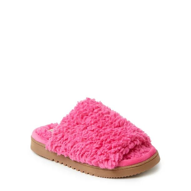 Dearfoams Cozy Comfort Women's Terry Slide Slippers - Walmart.com | Walmart (US)