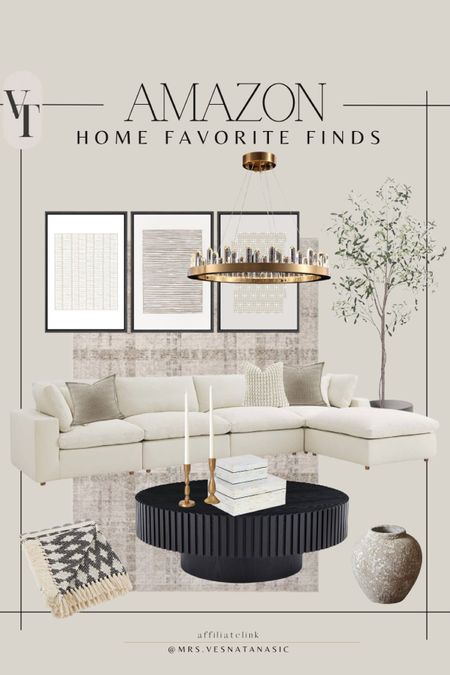 Amazon home living room inspiration with some contrast, like coffee table and framed art. Loving the neutral vibe still!

Amazon home, sectional, home decor, home, coffee table, vase, faux olive tree, planter, framed art, rug, throw, throw pillow, chandelier, decorative boxes, decorative objects, amazon finds, amazon home decor, amazon favorites, amazon furniture, 

#LTKsalealert #LTKhome