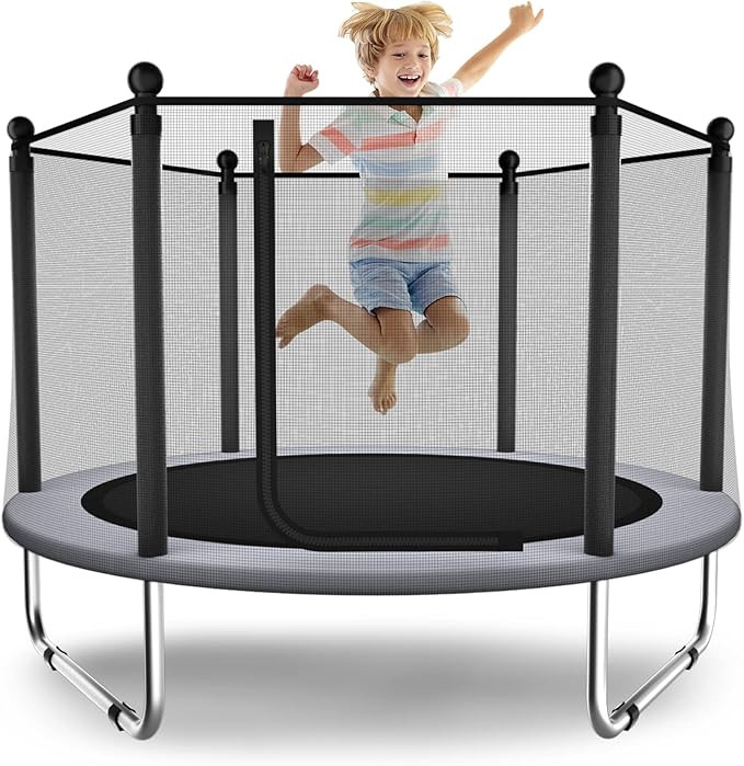 EL&IT·Wings Trampoline for Kids with Net-5FT Indoor Outdoor Toddler Trampoline with Safety Enclo... | Amazon (US)